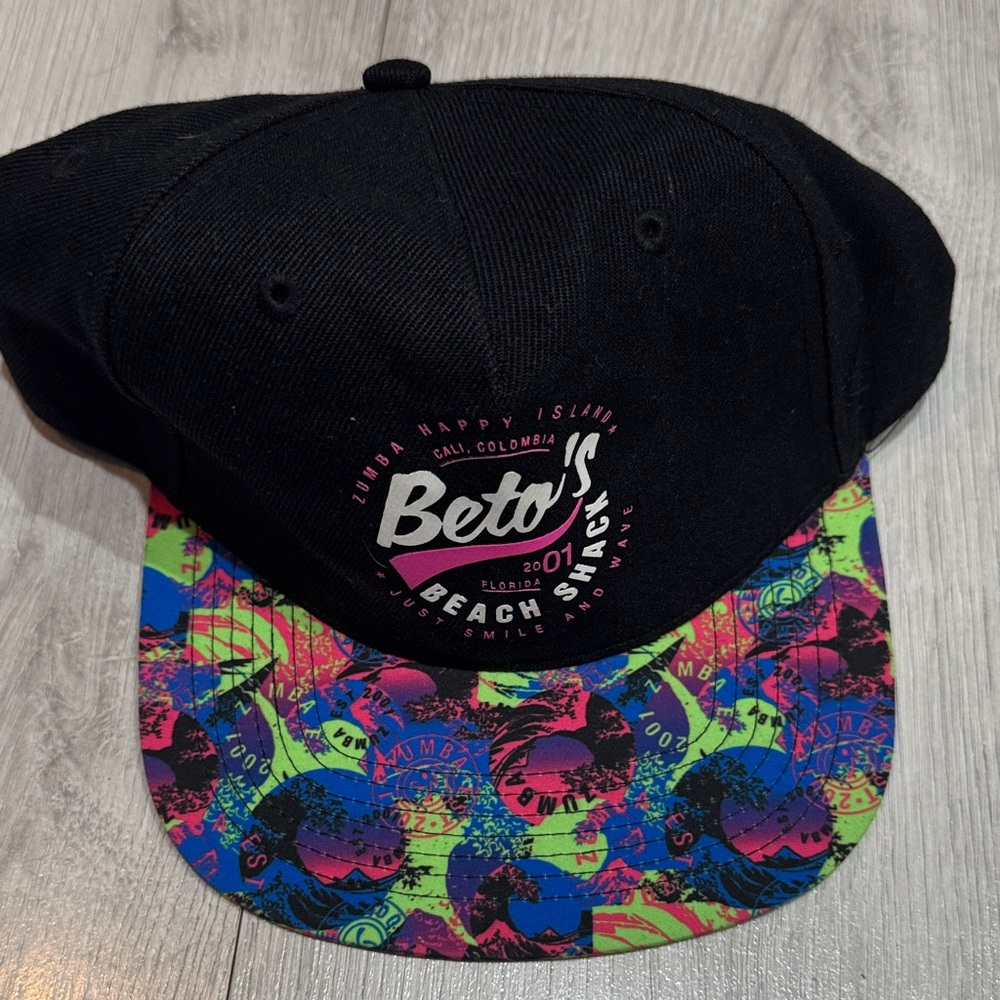 Zumba Fitness Black Snapback Hat with Pink Strap